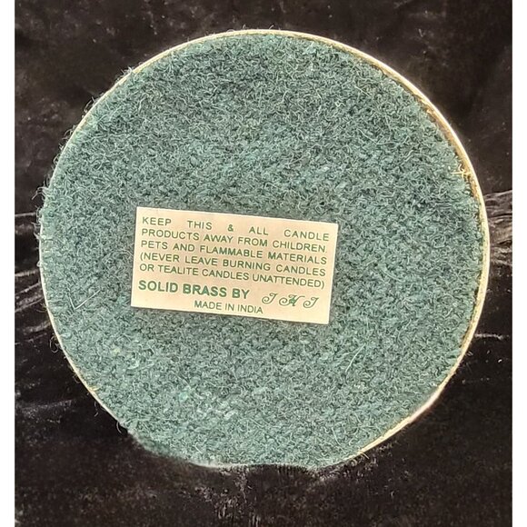 Vintage 1980's Solid Brass Silver-Toned Candlestick - Picture 11 of 14